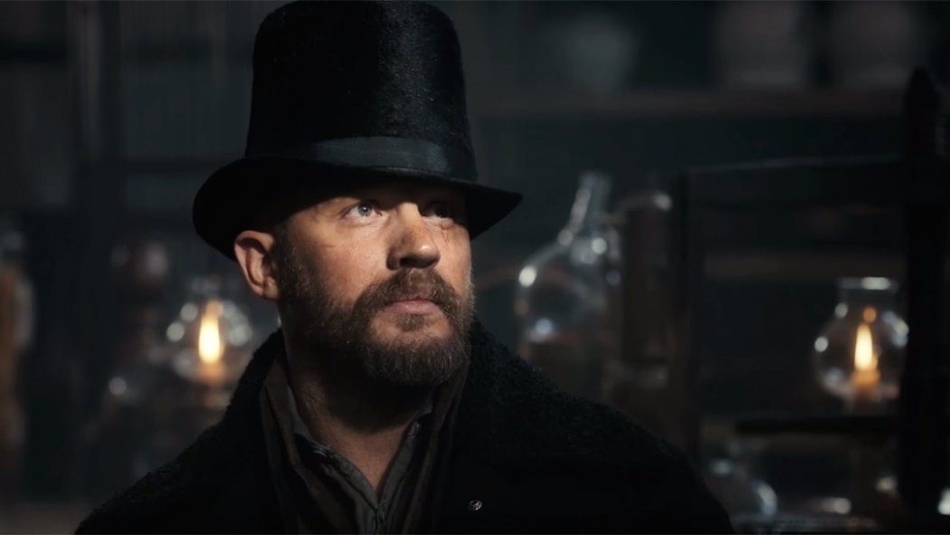 Foto: BBC. Tom Hardy som James Keziah Delaney.