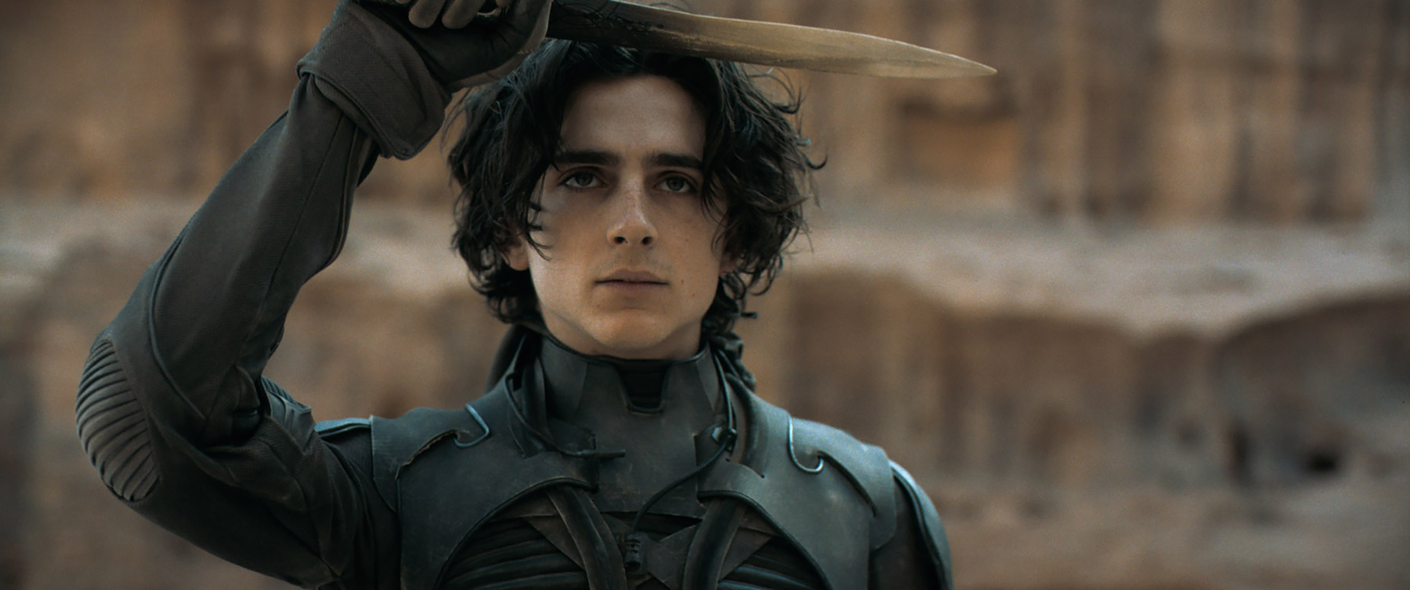 Bild på Timothée Chalamet som Paul Atriedes i filmen Dune. Foto: Warner Bros 