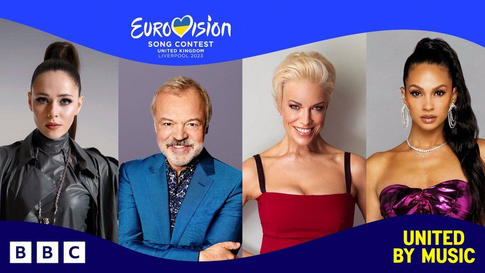 Game of Thrones-skådespelare leder Eurovision Song Contest 2023. Foto: BBC.