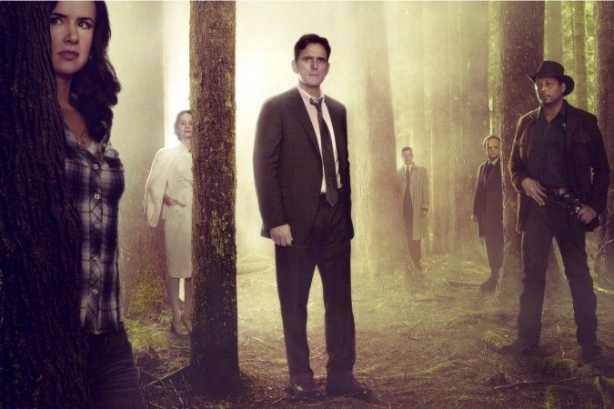 Poster på ensemblen till "Wayward Pines"