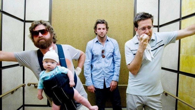 Ensemblen samlad i filmen The Hangover