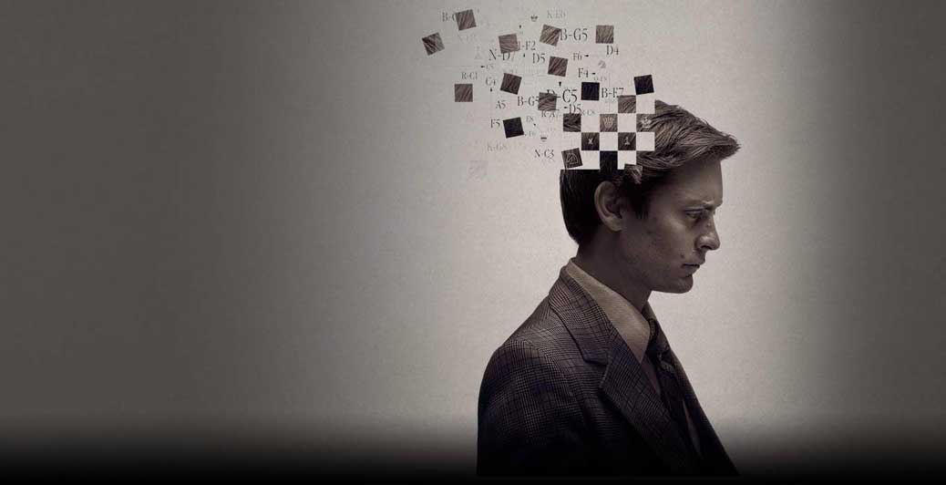 Tobey Maguire som Bobby Fischer på postern till Pawn Sacrifice