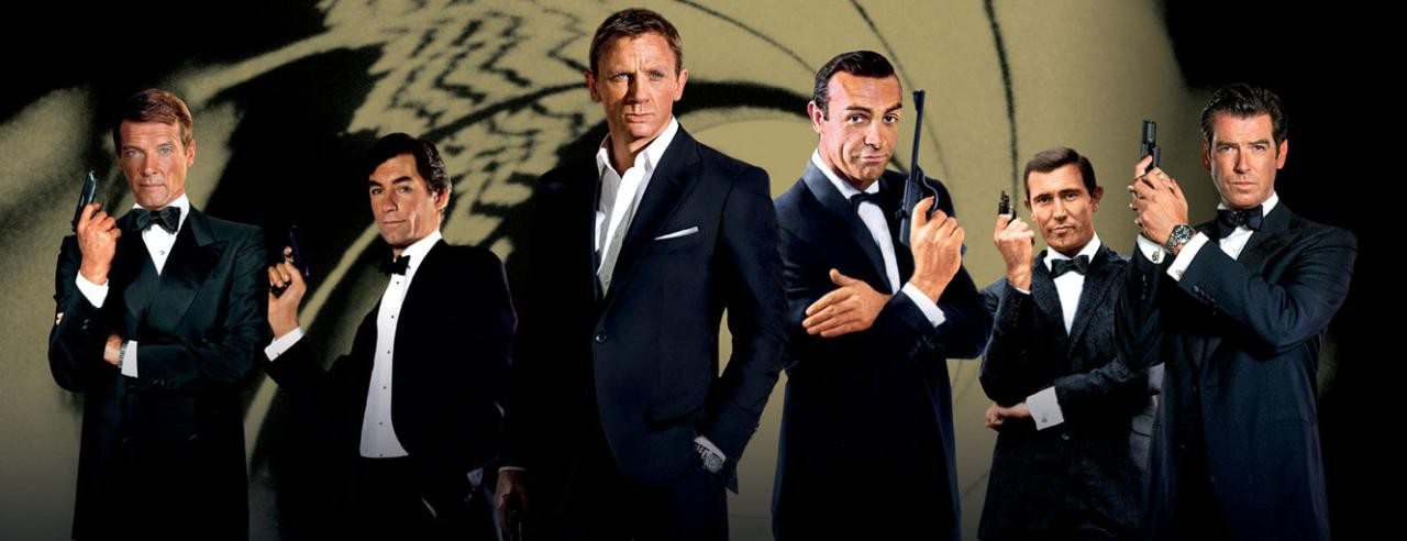 Alla skådespelare som har spelat James Bond.