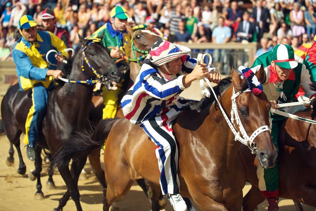 Bild från hästloppet Palio