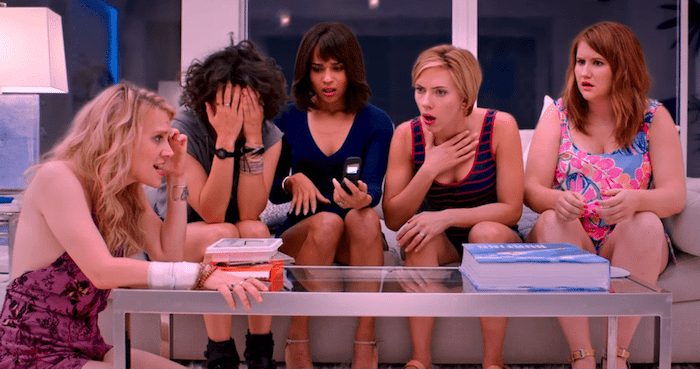 Kate McKinnon, Ilana Glazer, Zoe Kravitz, Scarlett Johansson och Jillian Bell