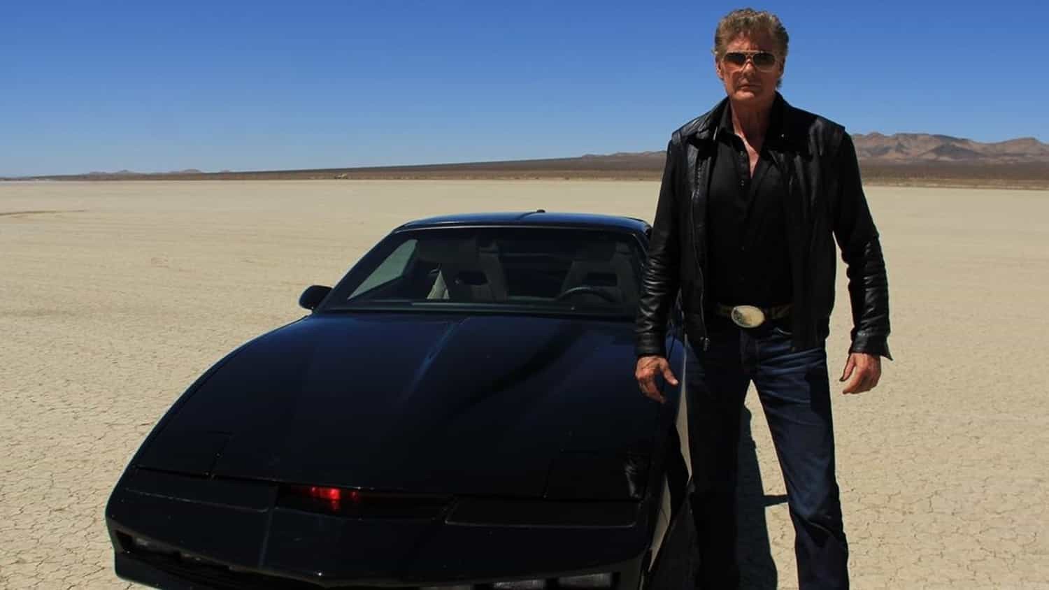 Bild på David Hasselhoff från tv-serien Knight Rider.