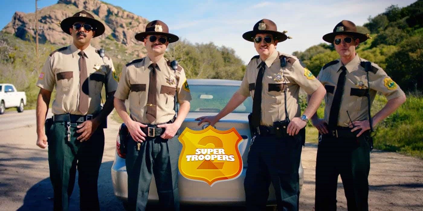 Bild på huvudkaraktärerna i Super Troopers 2.