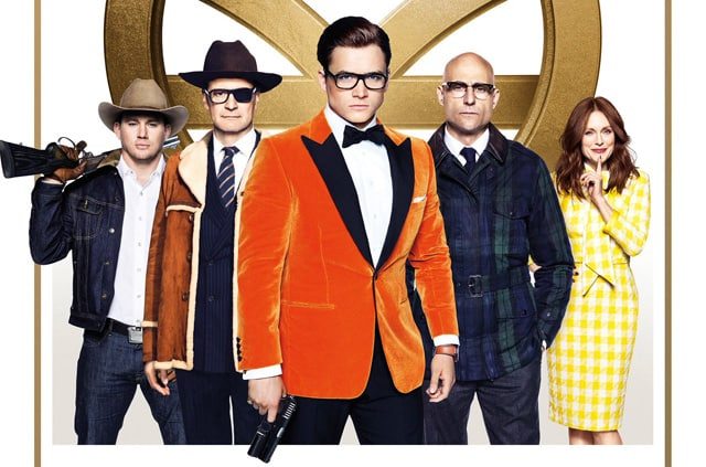 Channing Tatum, Taron Egerton och Mark Strong i Kingsman: The Golden Circle