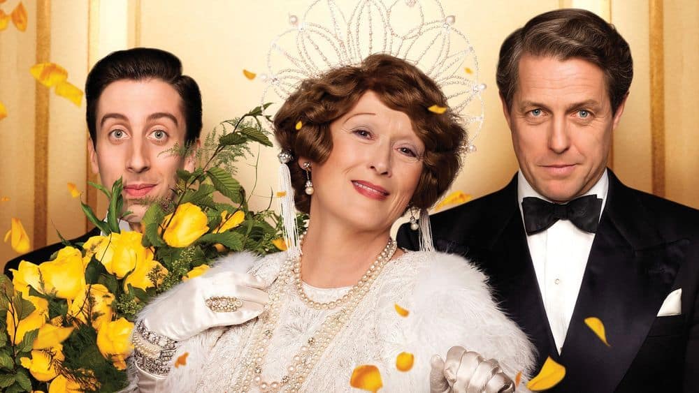 Poster till biografin Florence Foster Jenkins med Meryl Streep och Hugh Grant