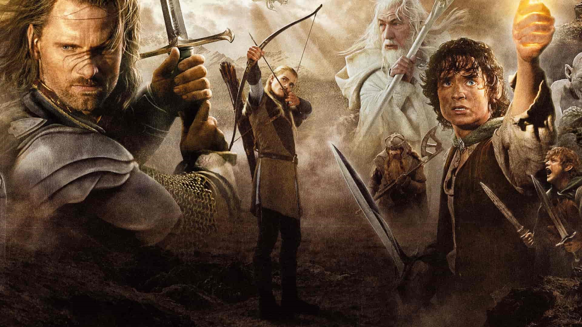 Poster till Sagan om konungens återkomst (2003). Den tredje delen i filmserien om "Sagan om Ringen"