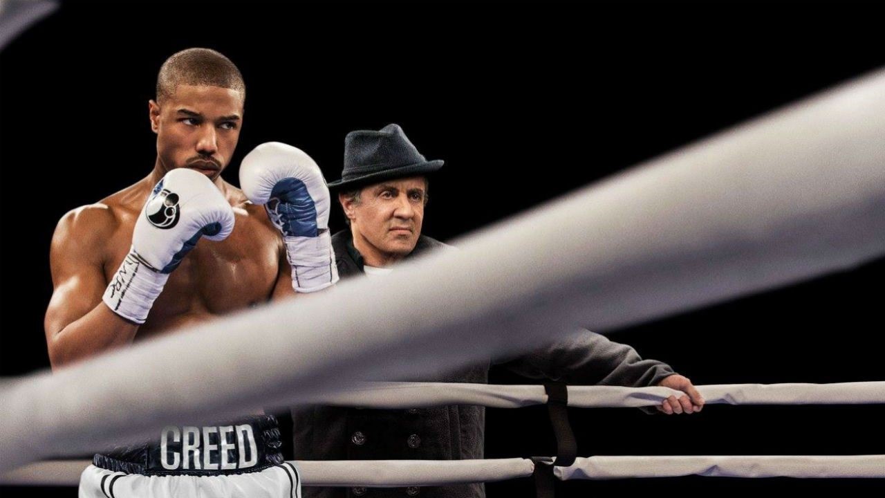 Michael B Jordan och Sylvester Stallone i filmen Creed.