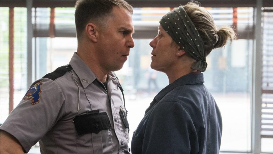 Sam Rockwell och Frances McDormand i Three Billboards outside Ebbing, Missouri (2017)