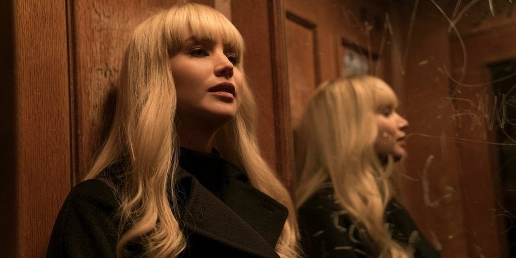 Jennifer Lawrence som Dominika Egorova i filmen Red Sparrow. 