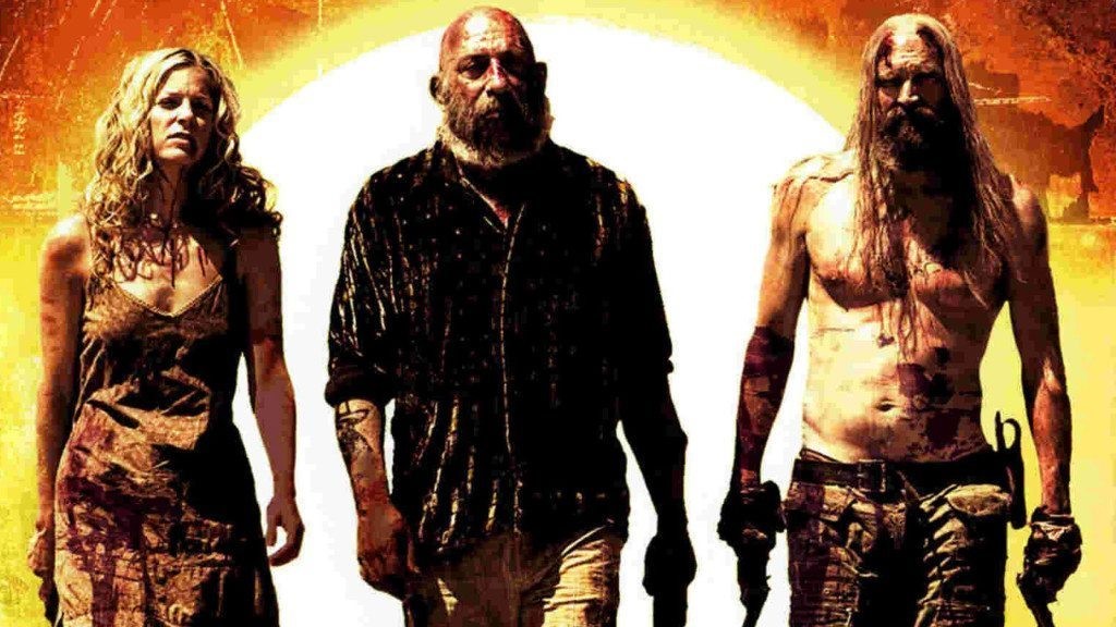 Sheri Moon Zombie, Sid Haig och Bill Moseley i The Devils Recets. 