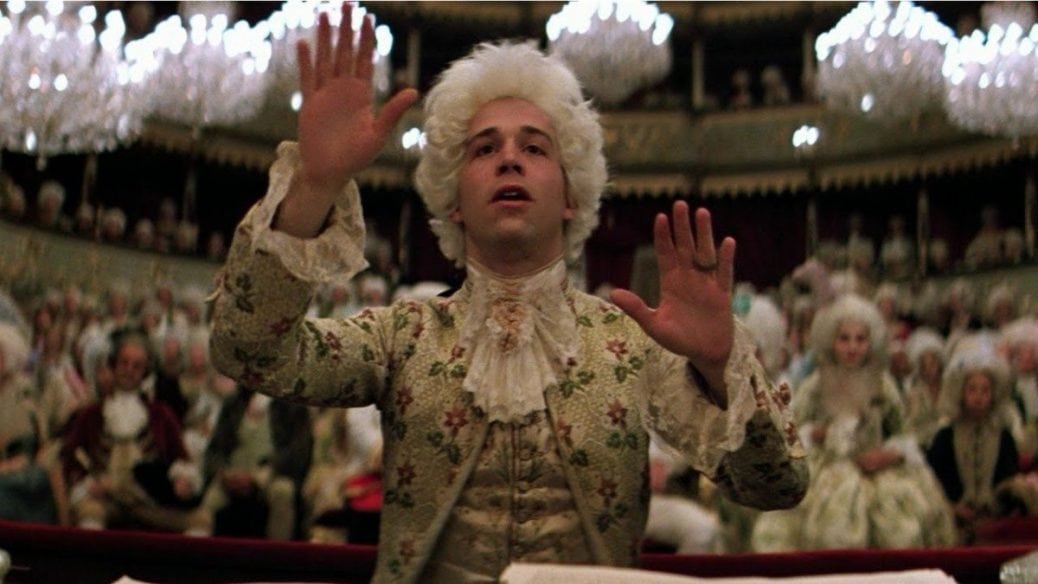 Tom Hulce som Mozart i Amadeus.