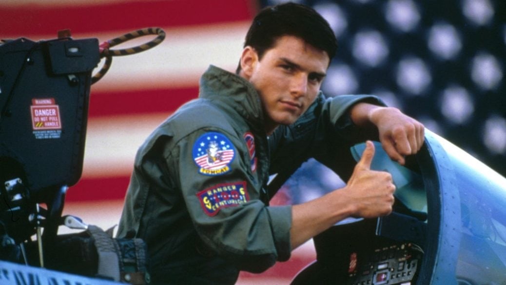 På bilden ser du Tom Cruise som Maverick