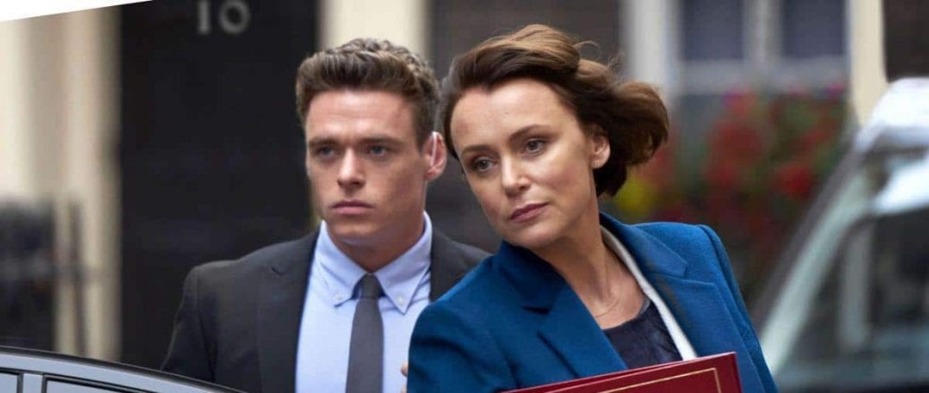 Richard Madden och Keeley Hawes, huvudrollsinnehavarna i Bodyguard.