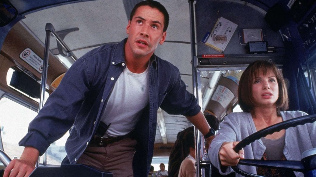 Keanu Reeves och Sandra Bullock i Speed.