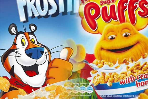 Frosties och Kalaspuffar.