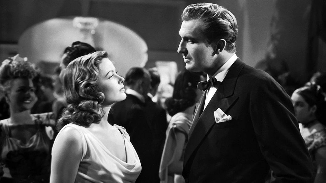 Gene Tierney och Vincent Price i "Laura".