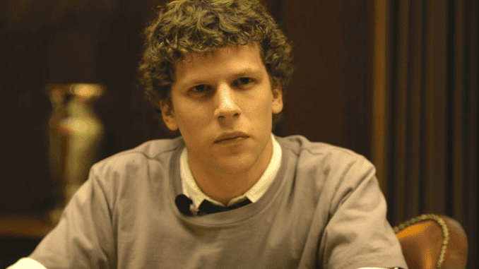 Jesse Eisenberg i "The Social Network", skriven av Aaron Sorkin.