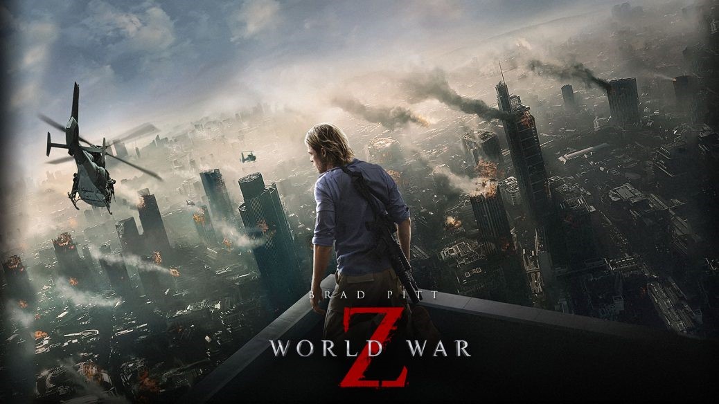 En bild av en poster där det står World War Z