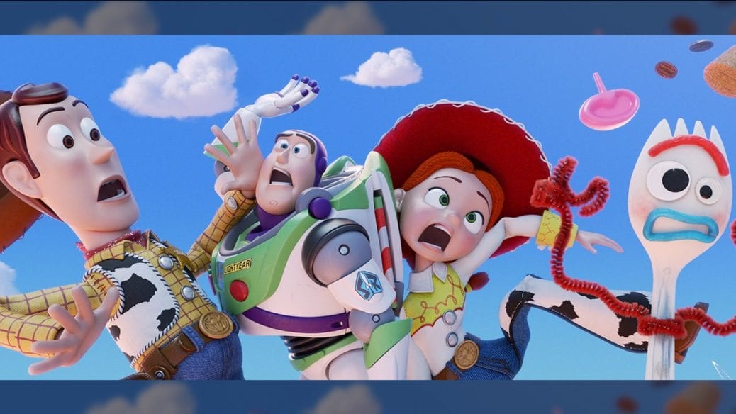 En poster på gänget i Toy Story 4