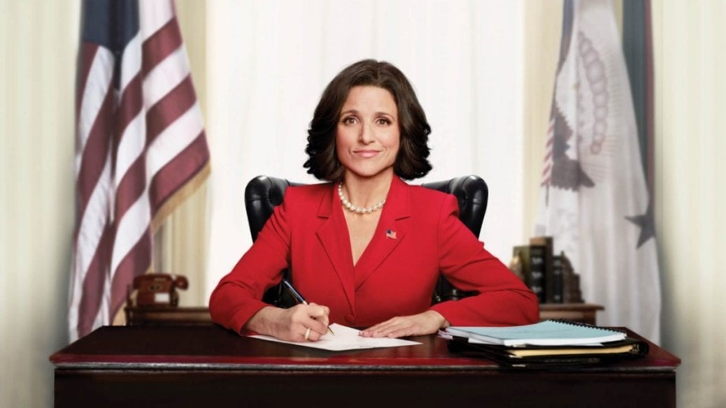 Julia Louis Dreyfus som Selina Meyer i VEEP.