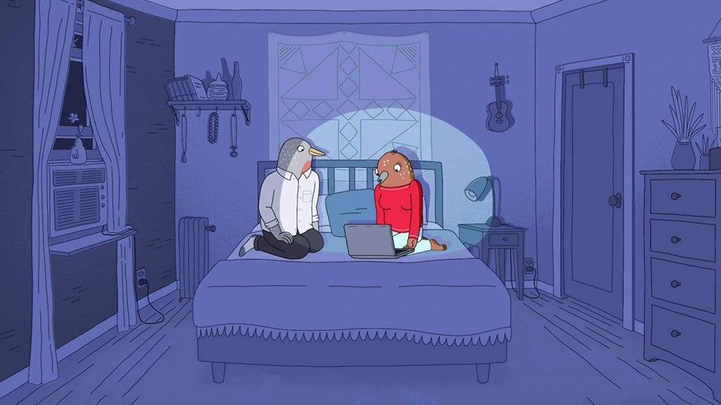 Speckles och Bertie i "Tuca & Bertie".