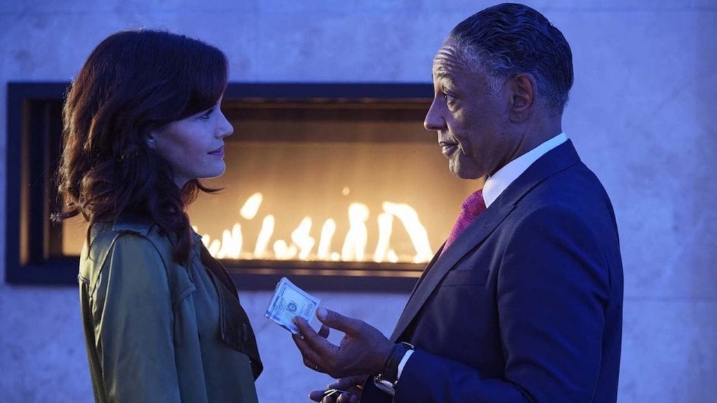 Carla Gugino och Giancarlo Esposito i "Jett".