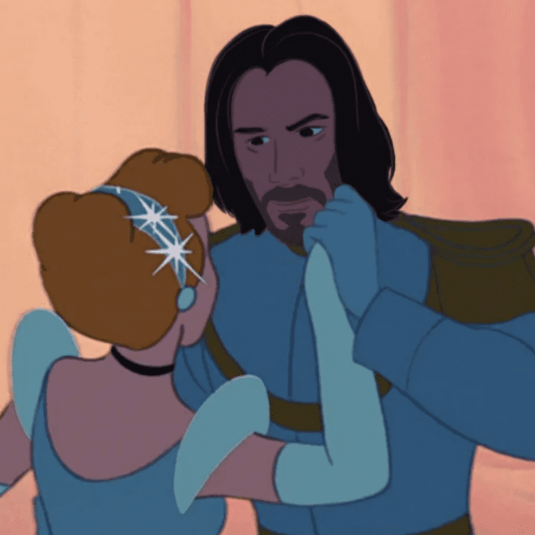 Keanu Reeves som disney-prins i Askungen