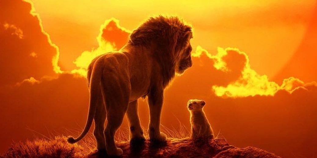 Simba och Mufasa i nya versionen av Lejonkungen.