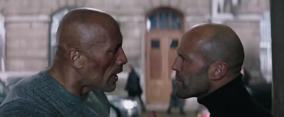 Dwayne Johnson och Jason Statham i Hobbs & Shaw