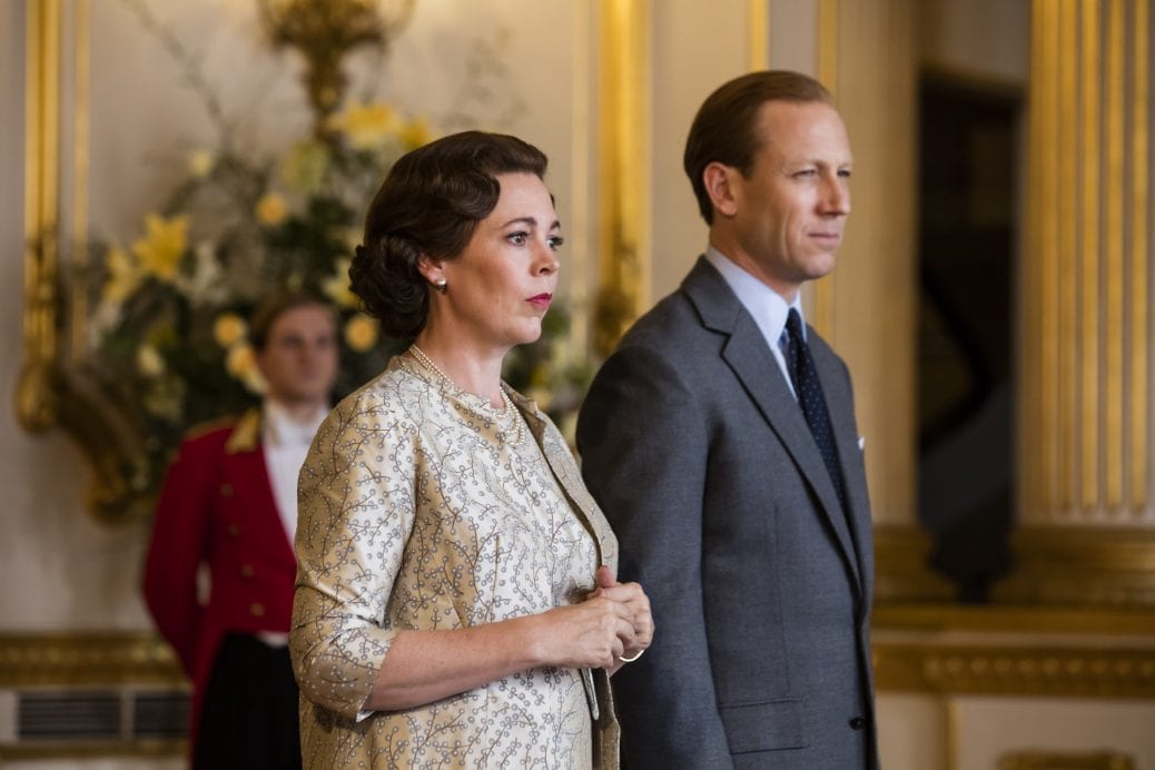 Olivia Colman och Tobias Menzies i "The Crown".