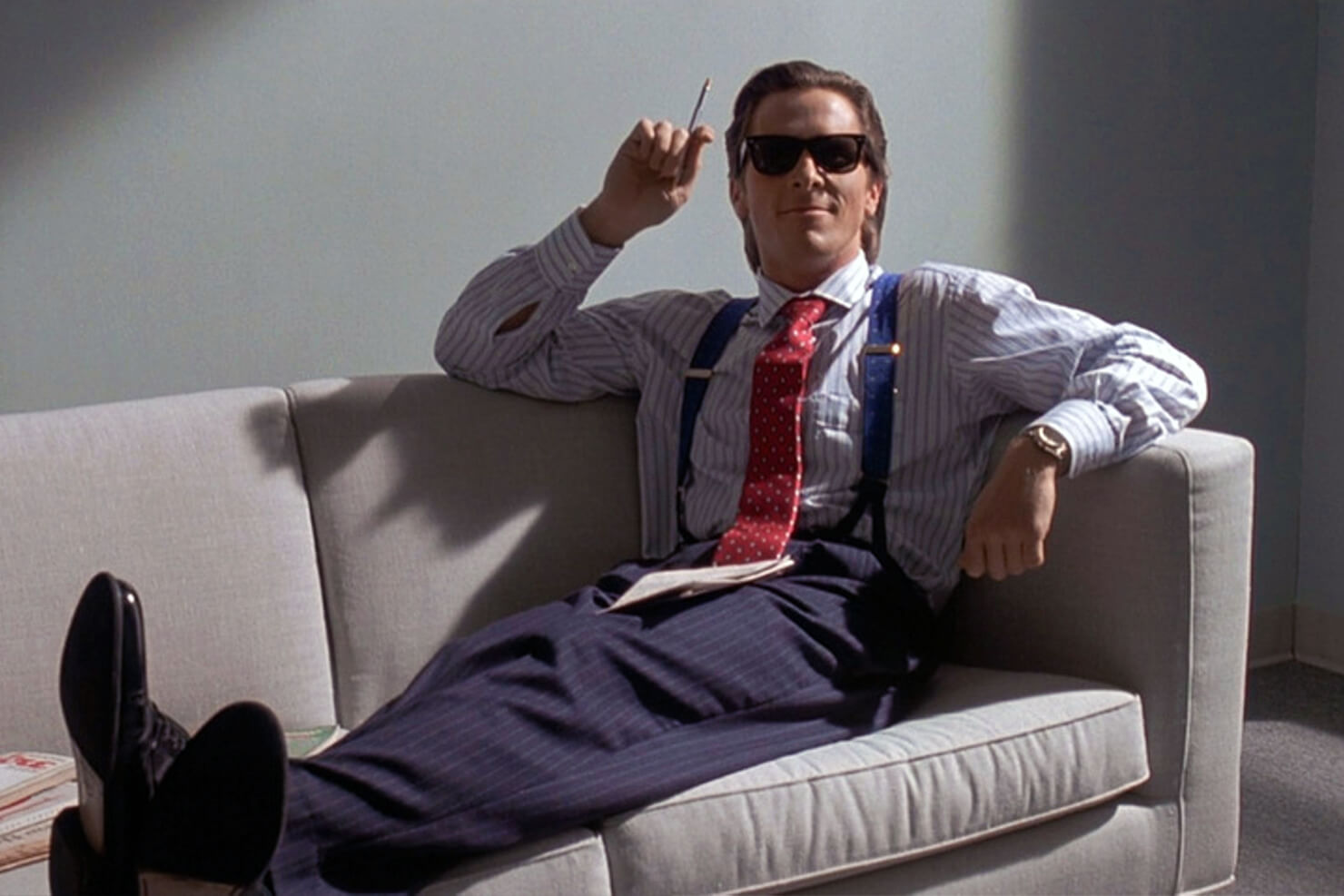 Christian Bale i American Psycho.