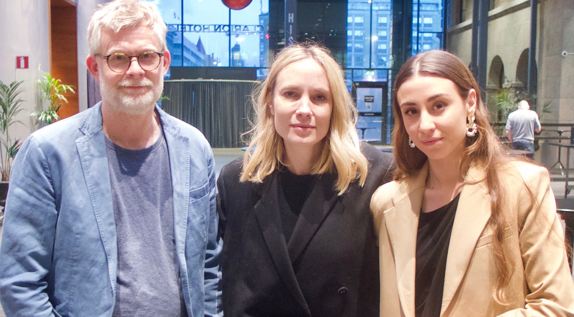 Joachim Hedén, Moa Gammel och Madeleine Martin. 