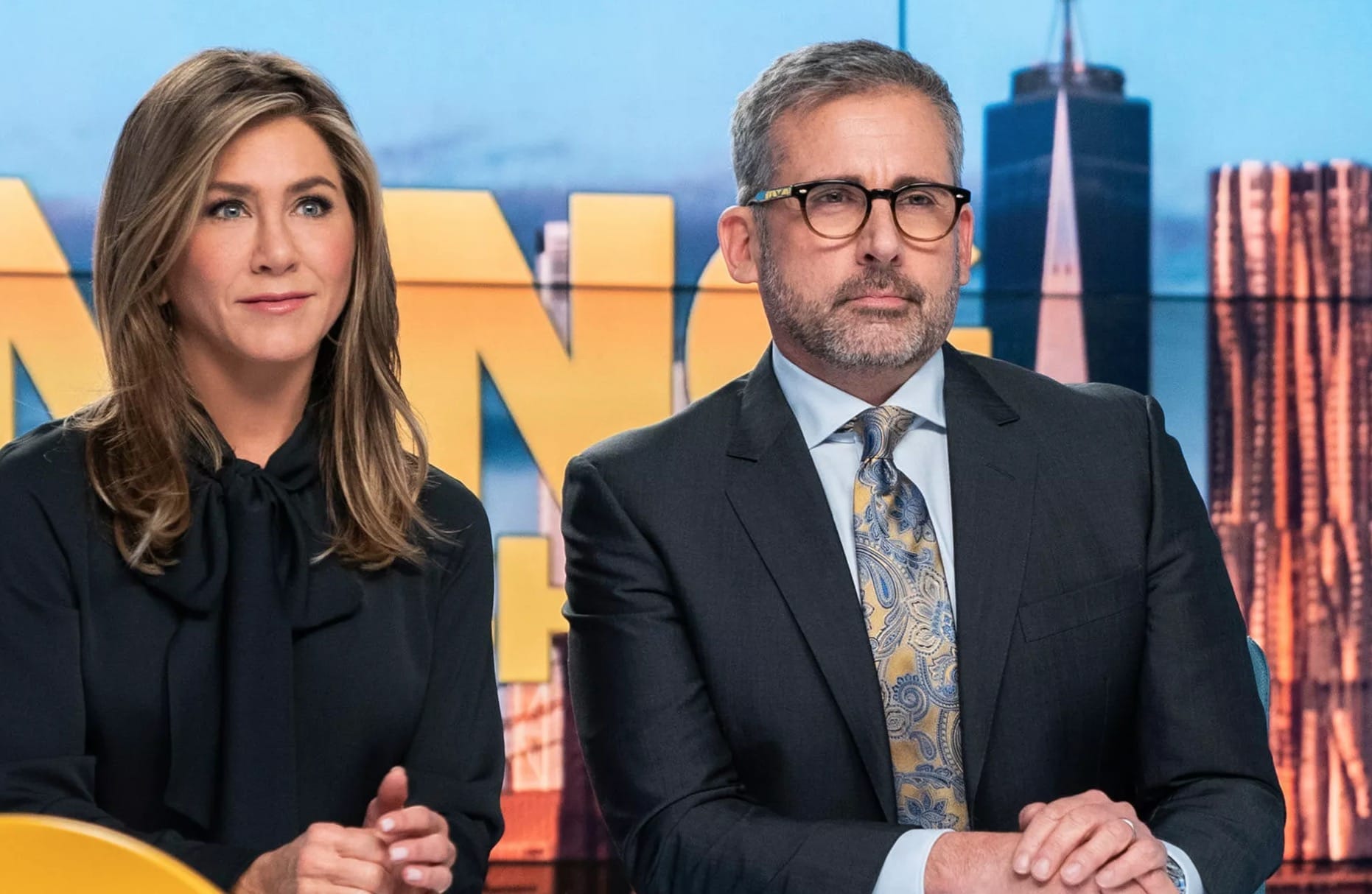 Bild på Jennifer Aniston och Steve Carrell i "The Morning Show".