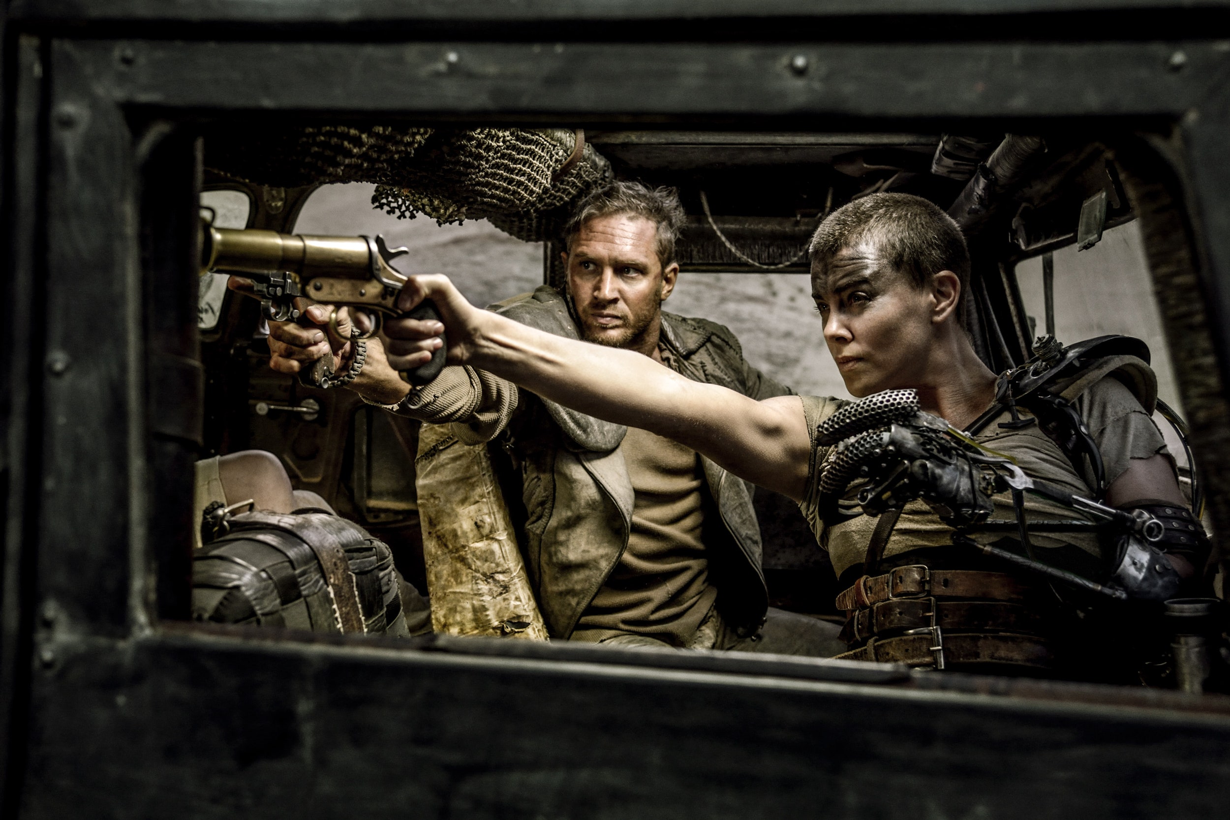 Tom Hardy och Charlize Theron i Mad Max: Fury Road. 