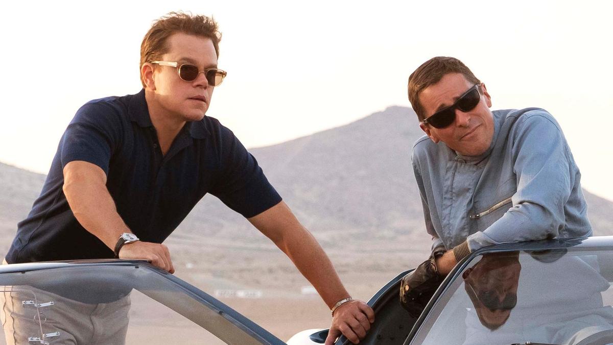 Matt Damon och Christian Bale i "Le Mans '66". 