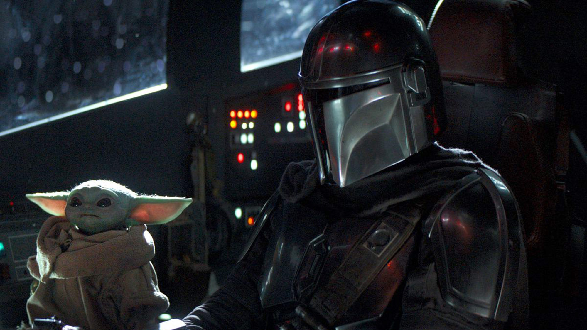 The Mandalorian och The Child i Disney+ Star Wars-serie