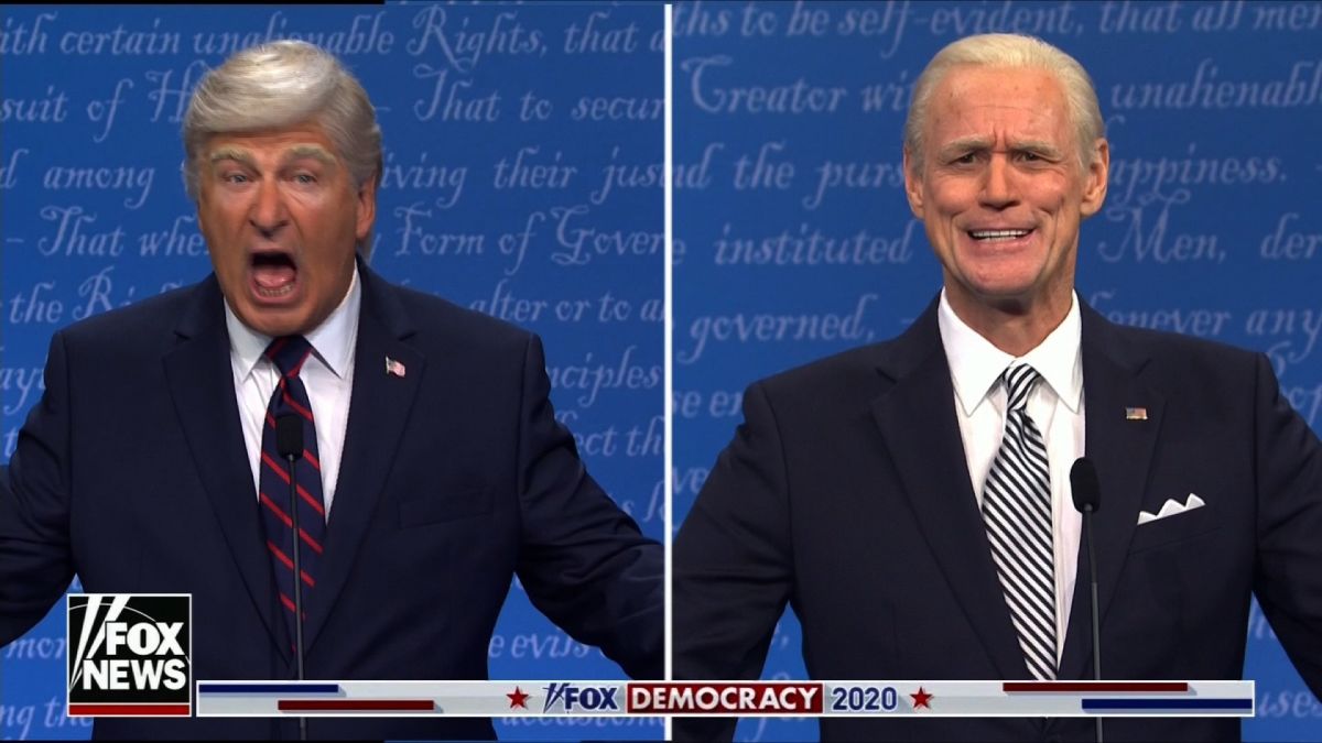 Alec Baldwin som Donald Trump och Jim Carrey som Joe Biden