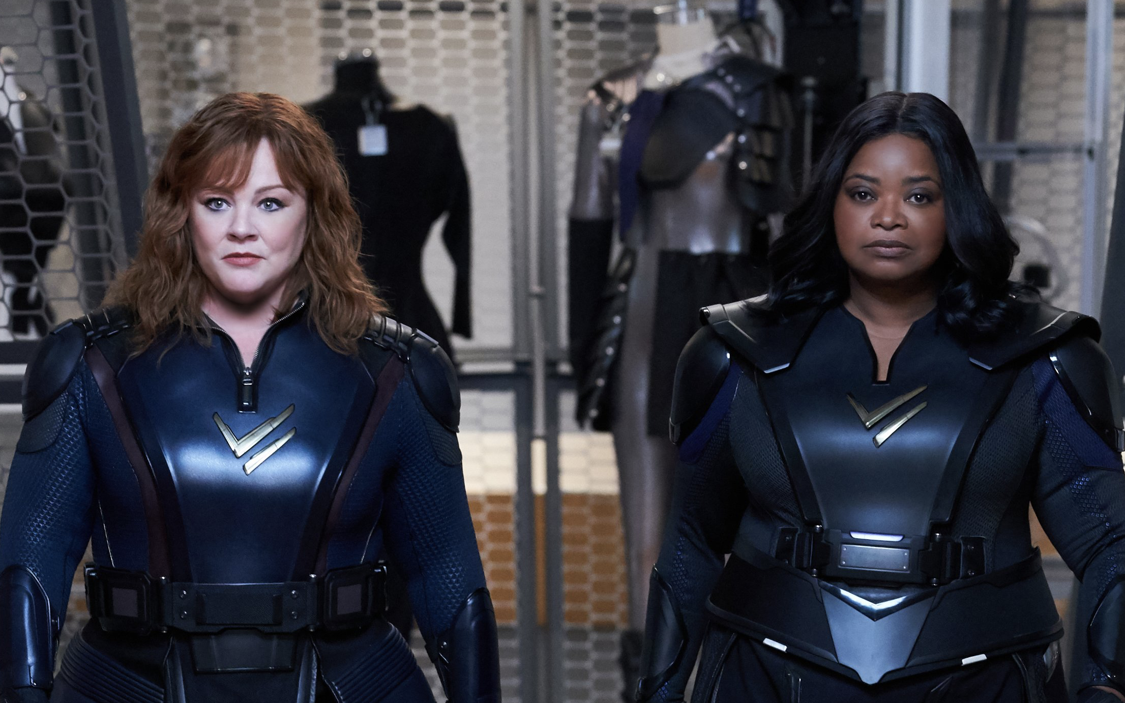 "Thunder Force" med Melissa McCarthy och Octavia Spencer. Foto: Netflix.