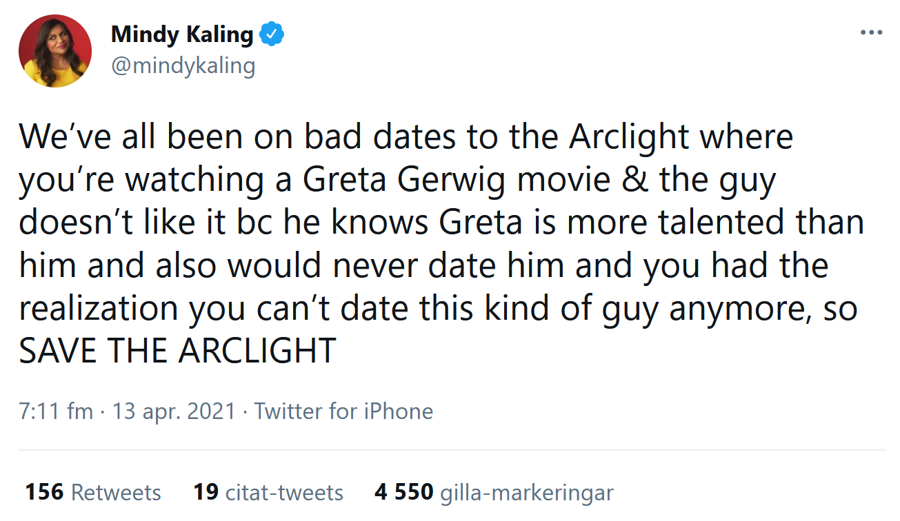 Mindy Kaling har minnen från the Arclight