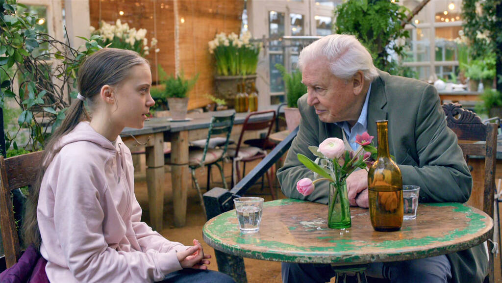 Greta Thunberg med David Attenborough.