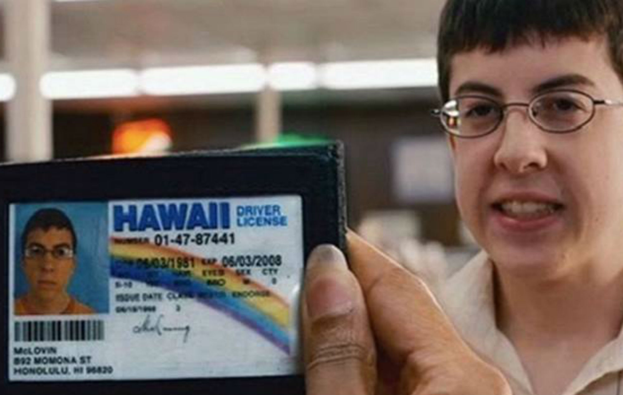 "McLovin" (Christopher Mintz-Plasse) i Supersugen är en kultförklarad karaktär. Foto: Cony Pictures Releasing. 