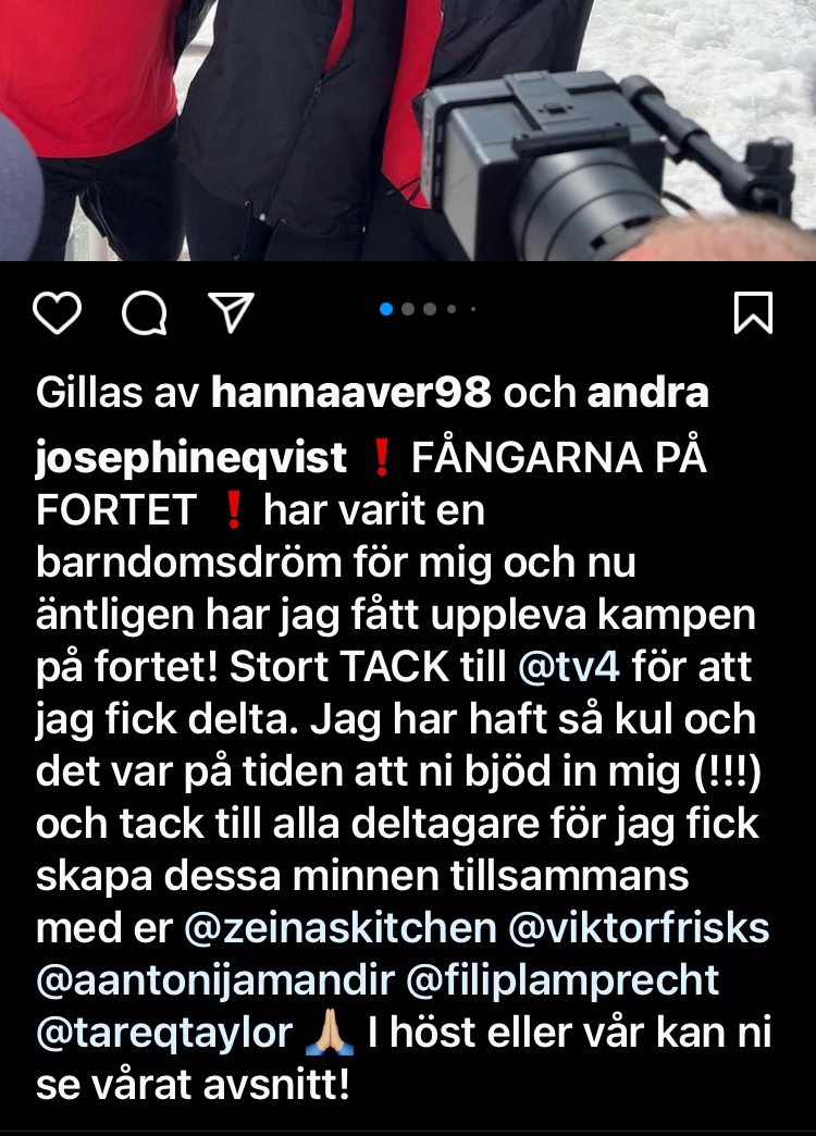 Printscreen från Josephine Qvist (@josephineqvist)