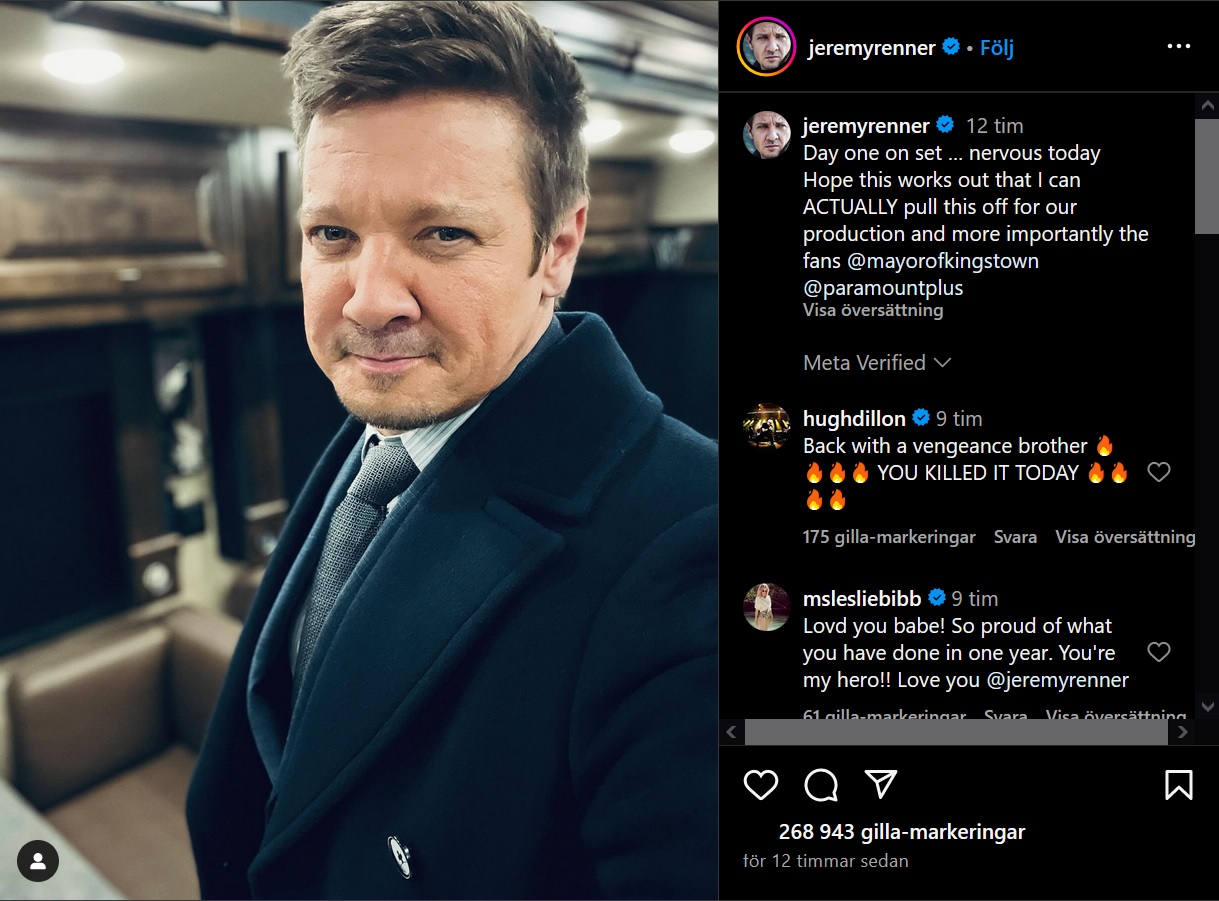 Se Jeremy Renner i Mayor of Kingstown säsong 3 – comeback efter skräckskadan