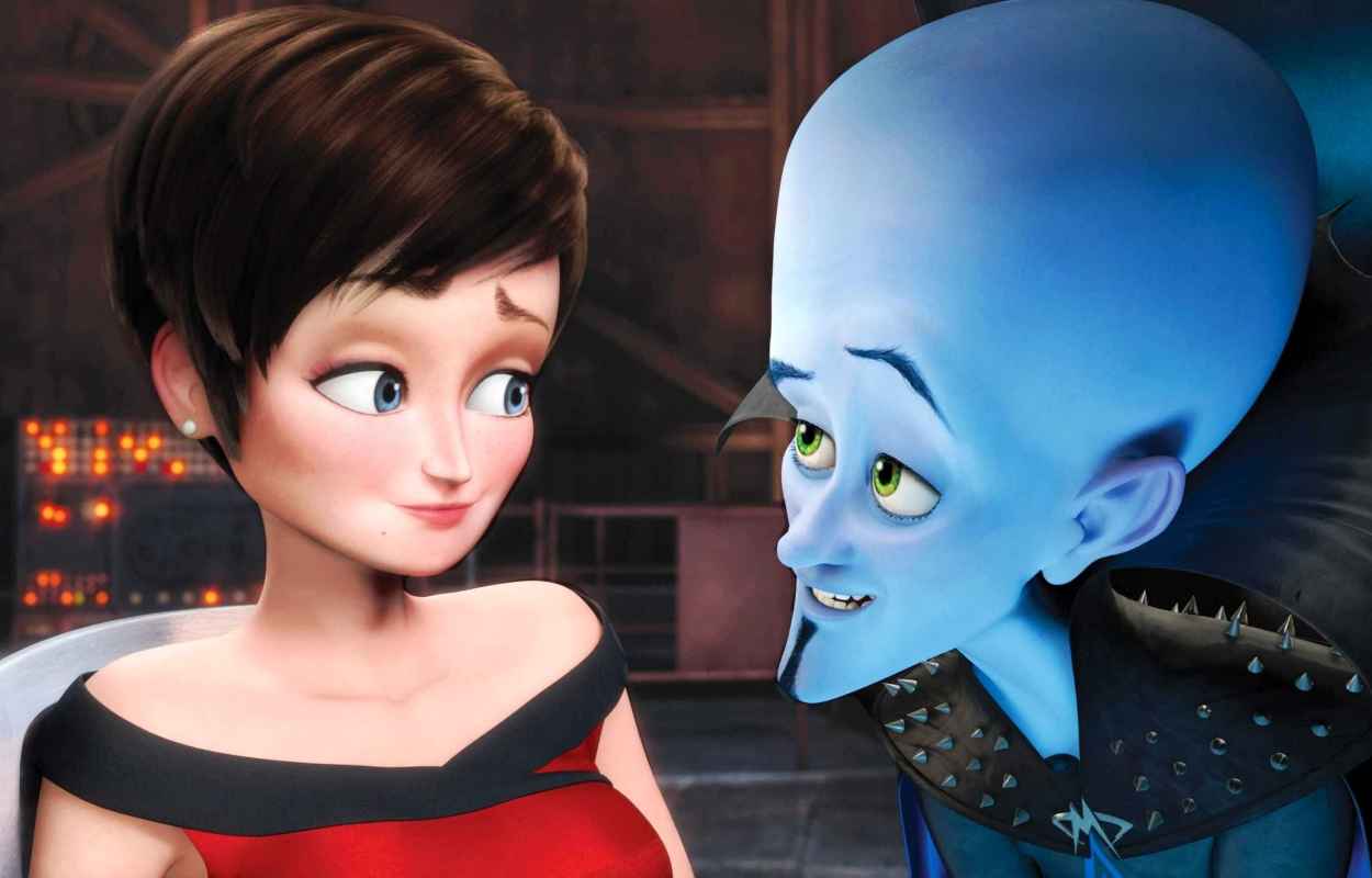 Megamind och Roxanne. 