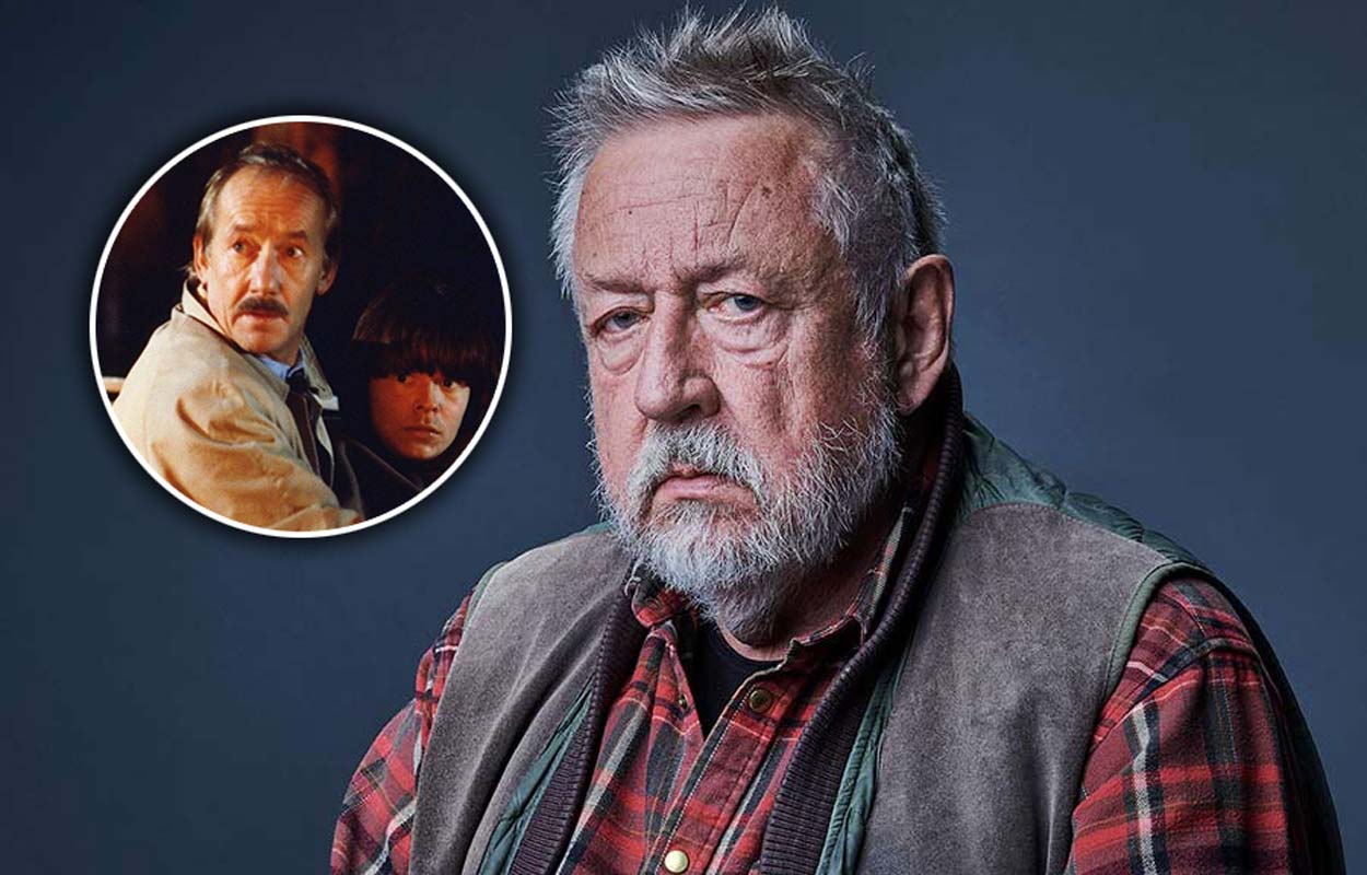 Leif GW Persson och en stillbild ur Brandbilen som försvann