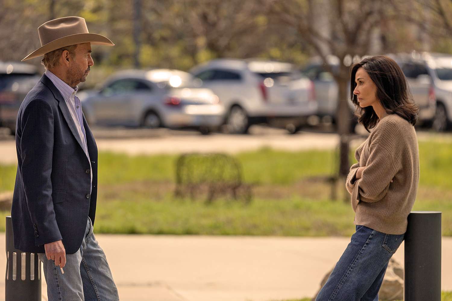 Billy Bob Thornton och Demi Moore i Landman. Foto: SkyShowtime